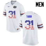 Men's Florida Gators #31 Teez Tabor NCAA Nike White USA Flag Fashion Authentic Stitched College Football Jersey TFP8762NH